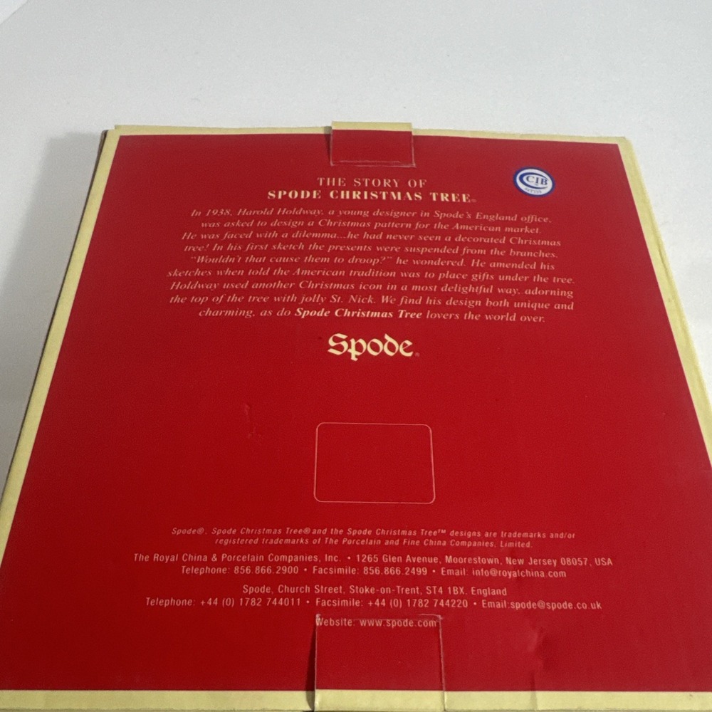 SPODE CHRISTMAS TREE RED RIBBON ROUND 12 1/2" PLATTER - Picture 6 of 14